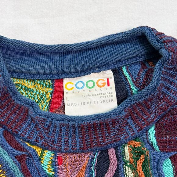 Vintage 80's Coogi 3D Knit Textured Sweater - L - Picture 2 of 7